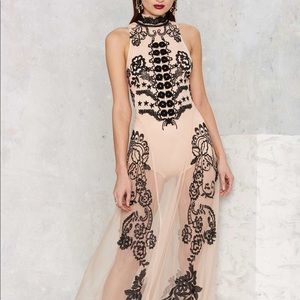ISO!! nasty gal say my name embroidered maxi dress